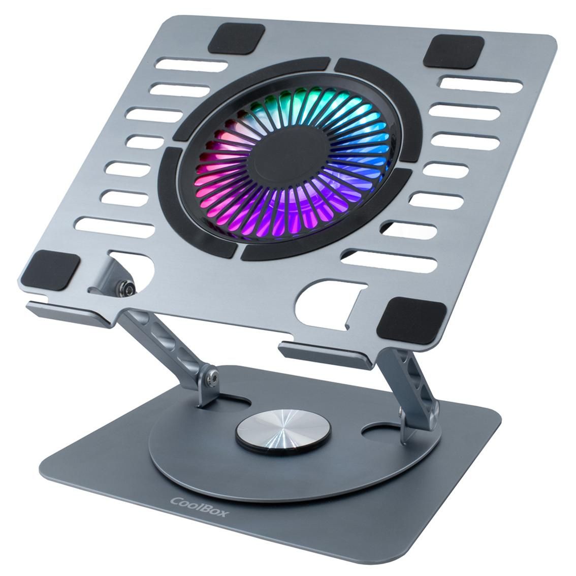 CoolBox COO-NPC17-AV1 Laptop Cooling System, 17" (43.2 cm), 1000 RPM, Silver
