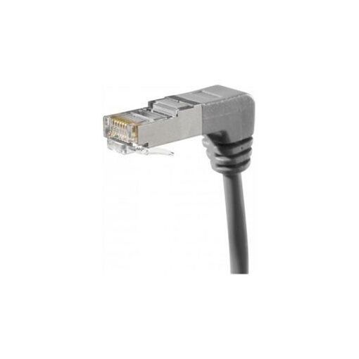 Exertis Connect - Câble de connexion RJ-45 angle vers droit - 30 cm - S/FTP CAT 6a - Gris