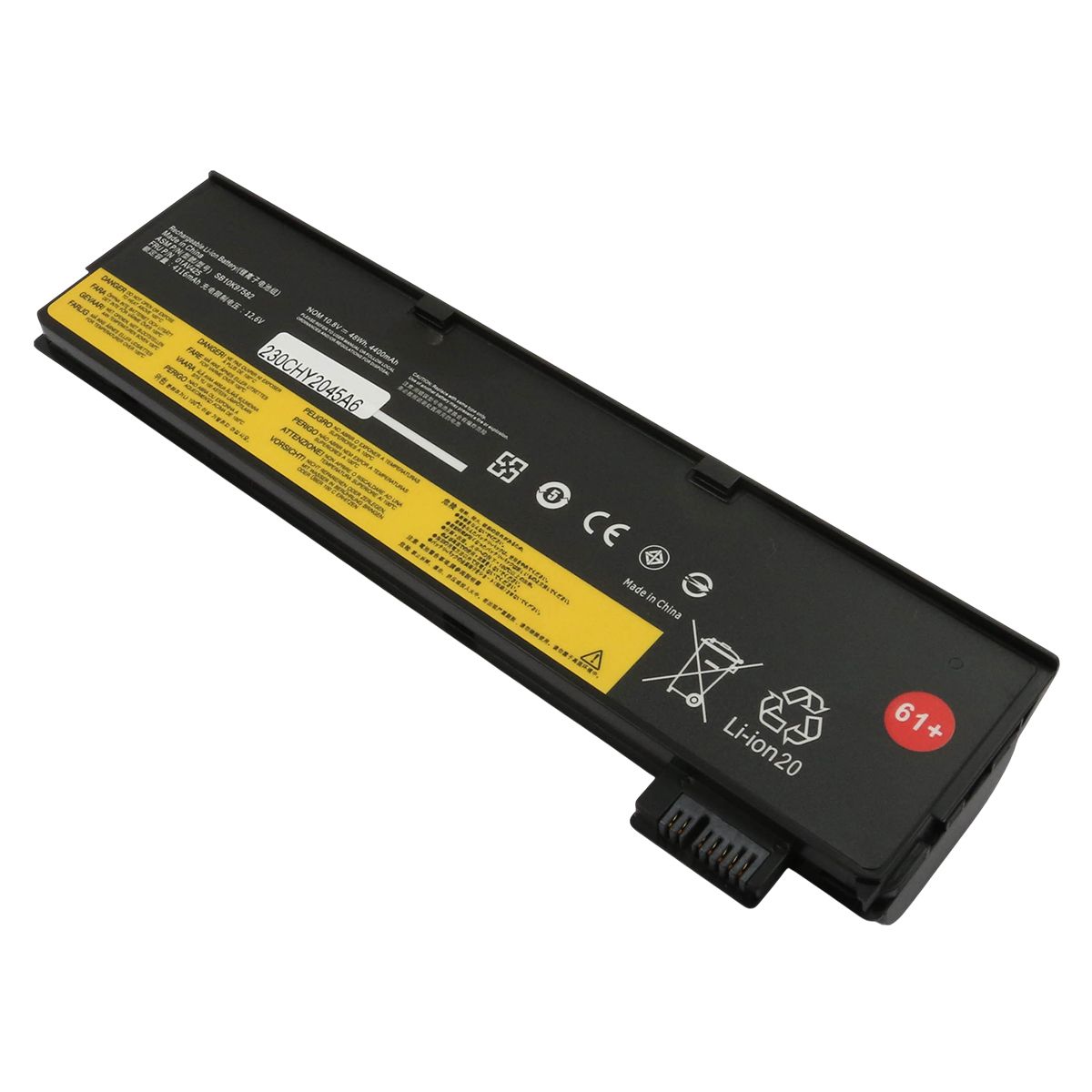 Batería de repuesto para Lenovo ThinkPad T470/T480, 10.8V 4400mAh, Negra (Avizar)