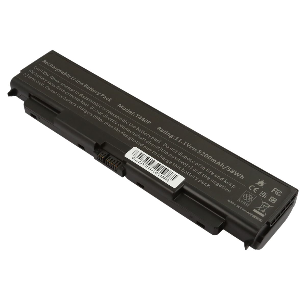 Batería de reemplazo Lenovo ThinkPad T440p/W540 Li-ion 11,1V 5200mAh Negra