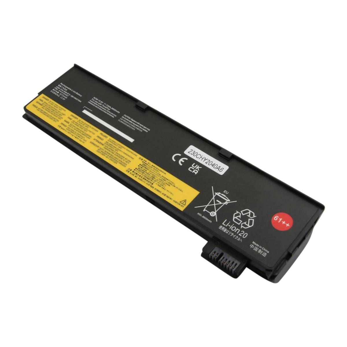 Batería para Lenovo ThinkPad T470/T480, 10.8V 6600mAh Li-ion Negro