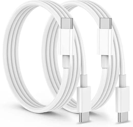 E.F.Connection USB-C to USB-C Cable (2m) - White for iPhone 17 Series