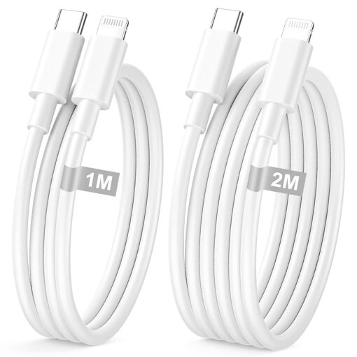 DDA USB-C to Lightning Cable 1M+2M 2Pack [Certified MFi]