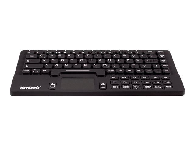 RaidSonic KeySonic KSK 5031IN - USB Keyboard with Touchpad - German - Black
