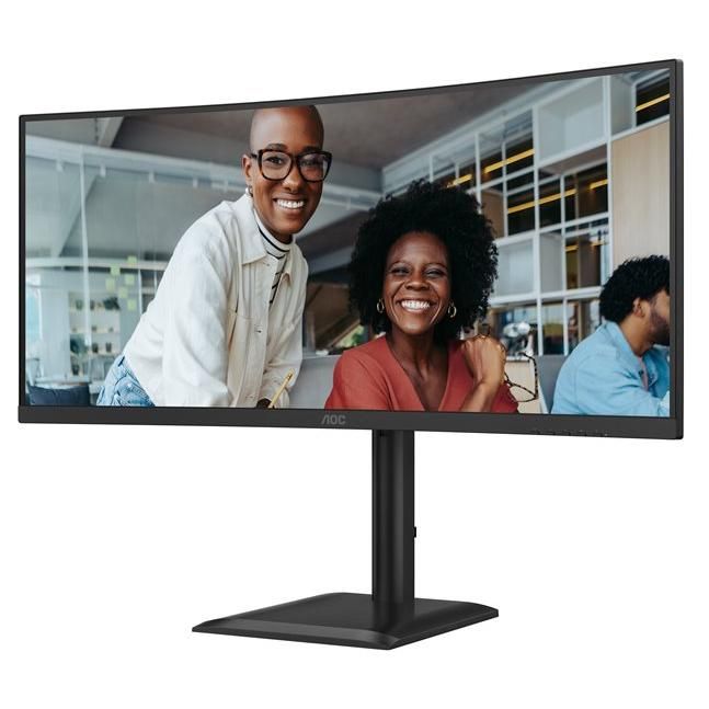 AOC CU34E4CV - 34-Inch Curved LED Screen - USB, HDR10, 120Hz