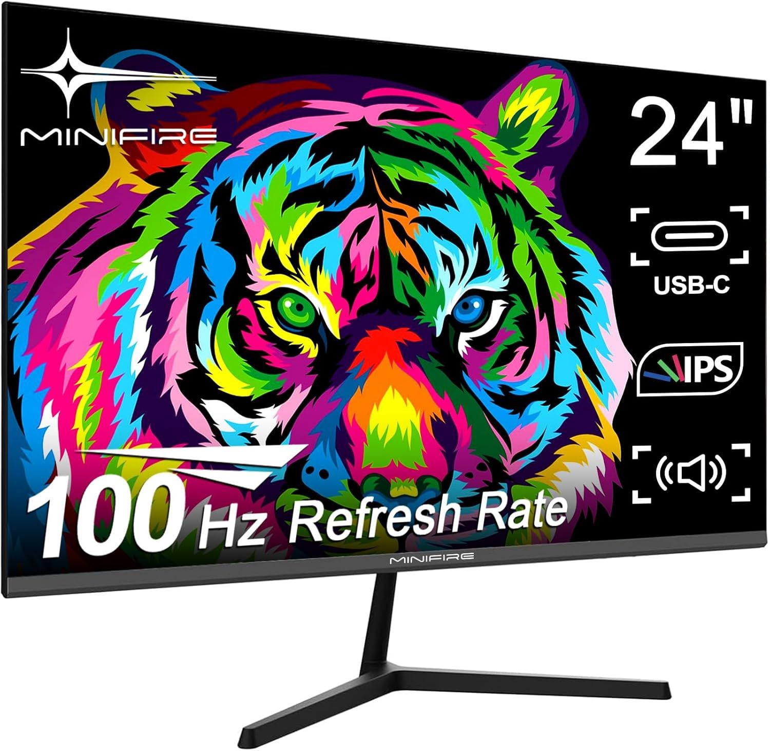 Minifire MF24X3 - 24" Full HD Screen - 100Hz Refresh Rate - USB-C - Black