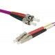 Exertis Connect LC Multi-Mode Fiber Optic Cable, 20m, OM4, Violet
