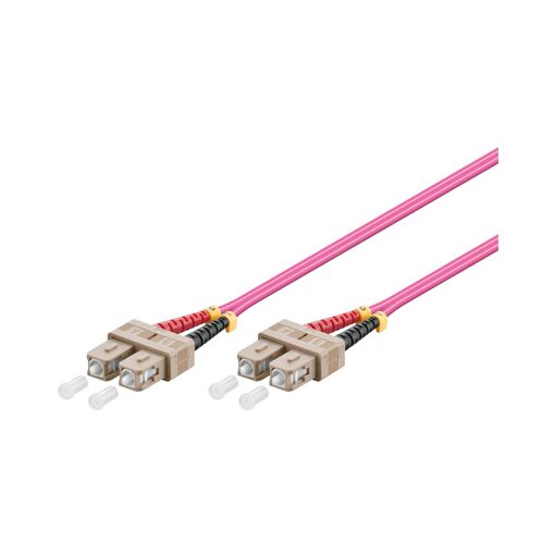 Cable de conexión óptico multimodo ALCASA Elektronik - 7.5 m, dúplex, 50/125 micras, sin halógeno, violeta