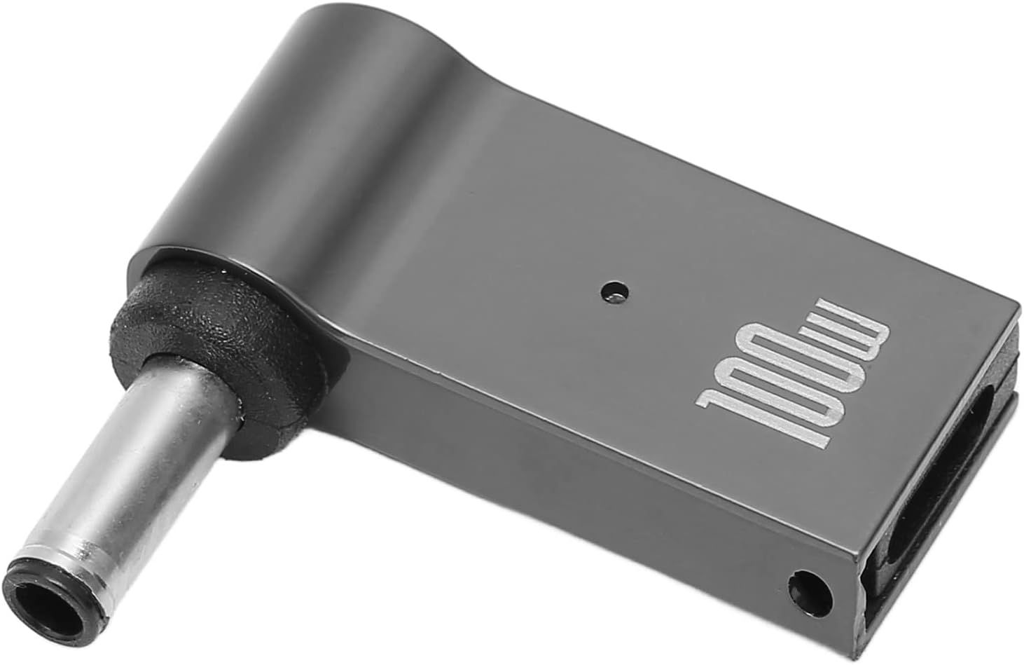 PUSOKEI USB-C to DC Adapter, 90 Degree USB-C Female to Male DC Jack Plug Converter, 100W 5A PD Portable Power Charger Connector