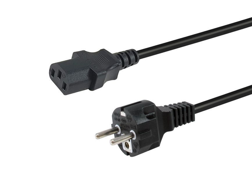 Equip Power Cable Black 3m CEE7/7 IEC C13