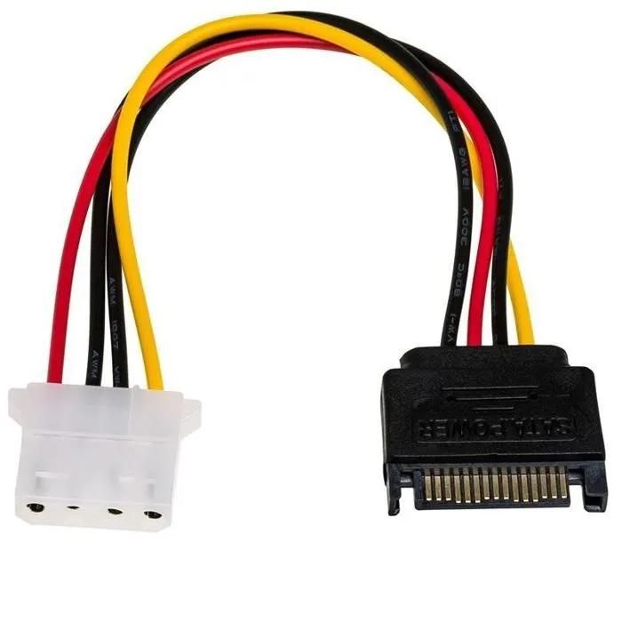 Akyga SATA to Molex 4-Pin Adapter - 15 cm