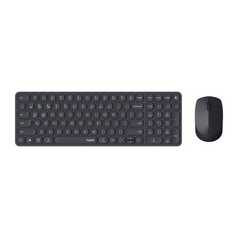 Rapoo 9310M Wireless Ultra-Slim Desktop Keyboard and Mouse Set - Black