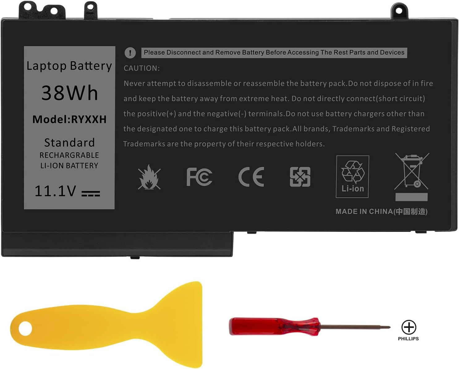 KRAMA HERITAGE 38Wh Ryxxh Lithium-ion Battery for Dell Latitude E5450, E5250, and Select 11.1V Models