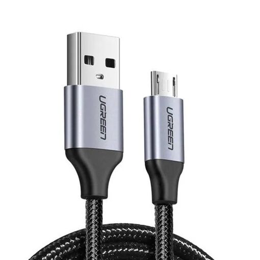 Cable de datos USB a Micro-USB UGREEN - 1,5 m - QC 2.0 - 2A - Negro