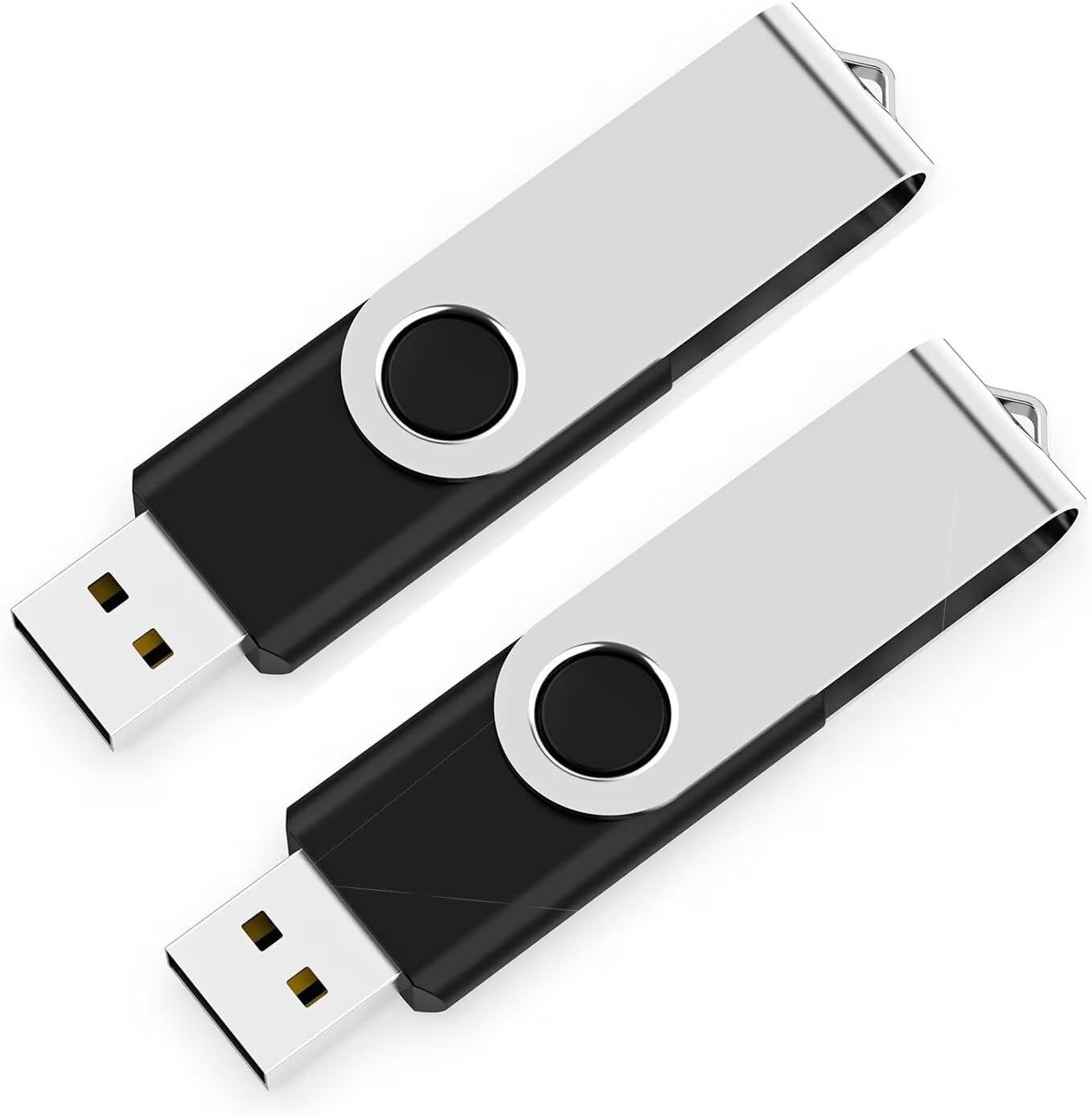 64GB USB Flash Drive 2-Pack, MONDODIGITALE Rotating Key Chain USB Memory Stick