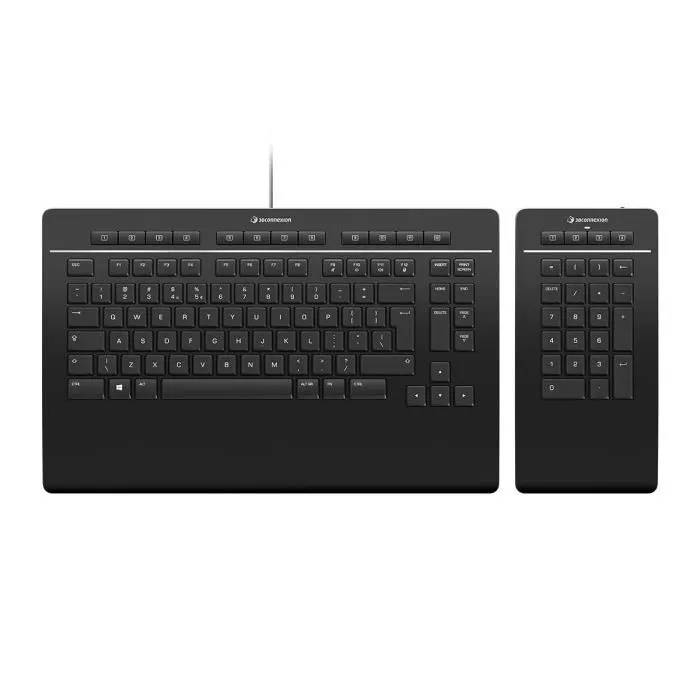 3Dconnexion Keyboard Pro with Numpad - USB + RF Wireless + Bluetooth