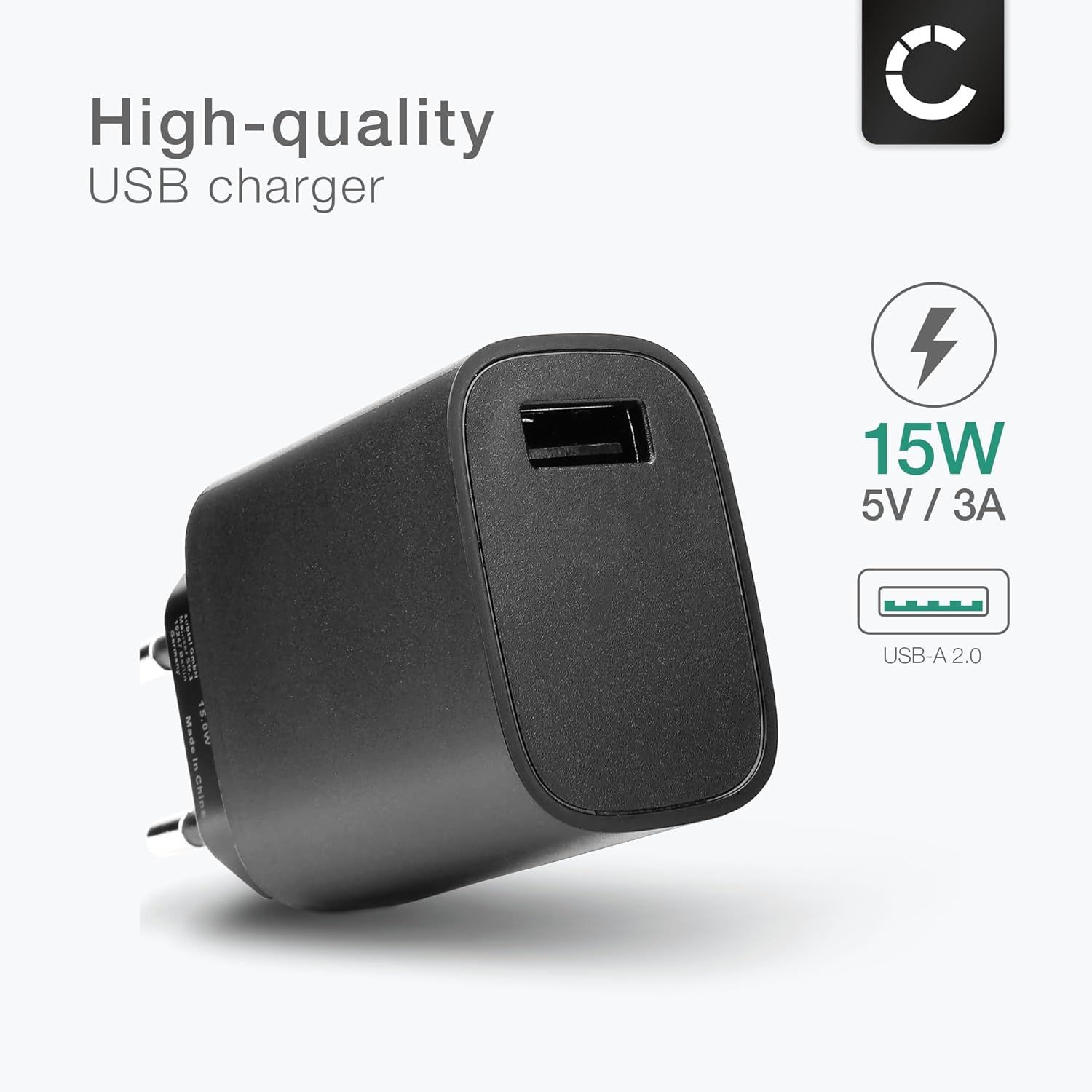 VSDBHGSDGFJGDS USB Charger with 1 USB Port 3A / 3000mA (220V - 240V) 15W