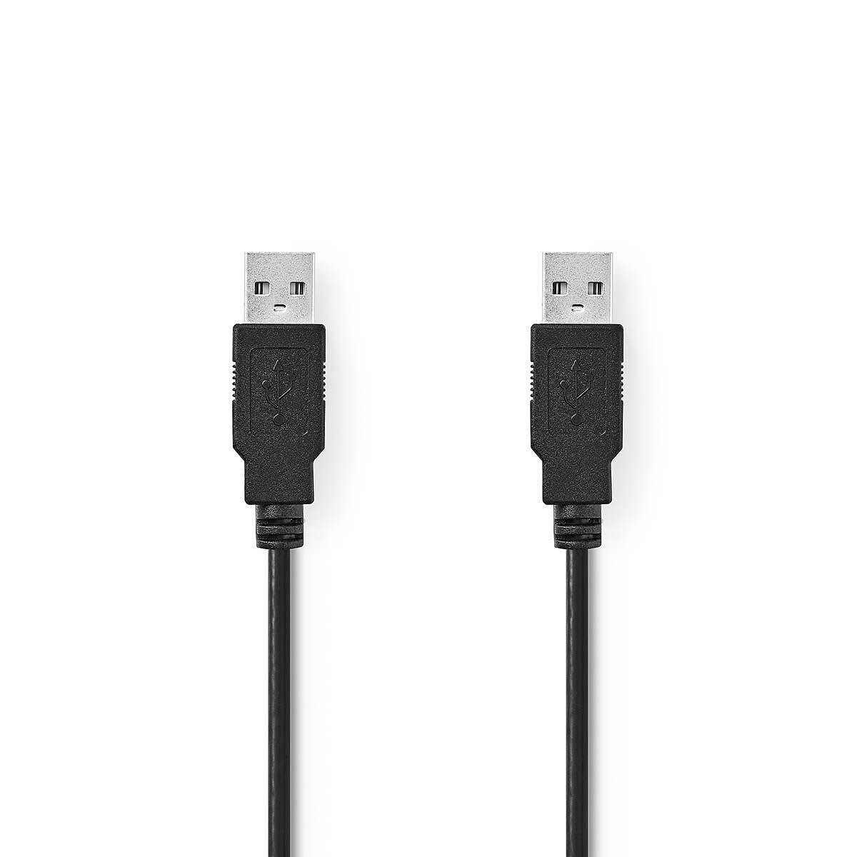 Nedis Câble USB-A / USB-A - 2 m (Noir)