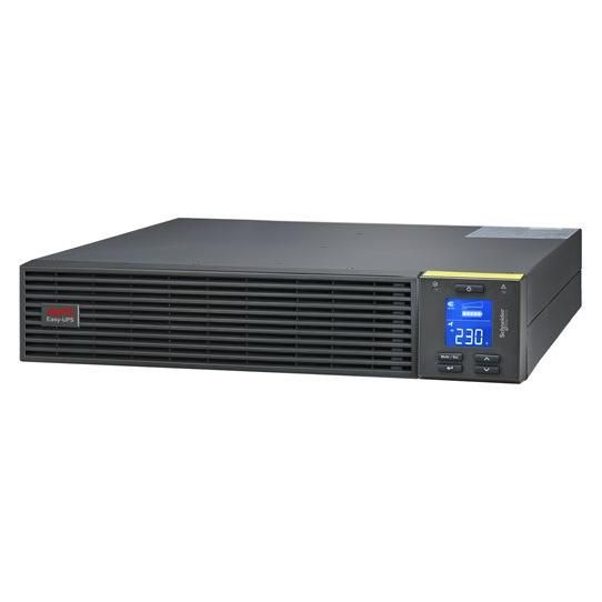 APC Easy UPS On-Line - Onduleur (rack-montable) - 6x sorties IEC C13 + 1x sortie IEC C19, emplacement pour carte intelligent, LCD, avec kit de rail - CA 230 V - 2700 watt - 3000 VA - RS-232, USB - connecteurs de sortie : 7 - 2U - 1.5 m cordon -...