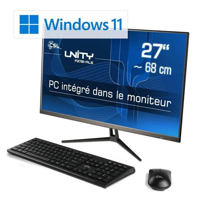 CSL Unity F27B-ALS All-in-One PC - 27" Full HD - 8GB RAM - 1TB SSD - Windows 11