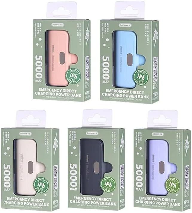 VSNDUFGSUDY Mini Power Bank 5000mAh Quick Charge USB-C + LCD Screen for Travel and Emergencies