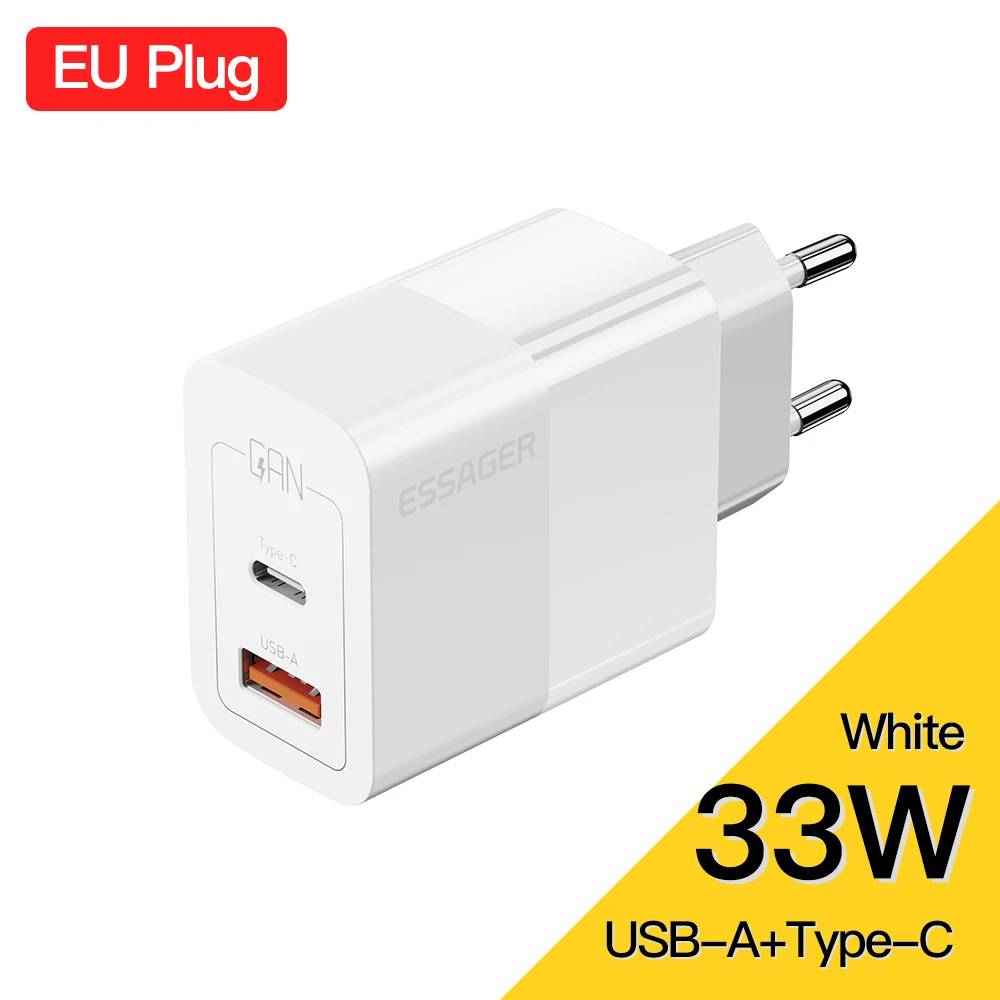 VSBNDGFSUYDG 30W USB-C Quick Charger with PD 3.0, Double Port, Portable Mini Adapter for iPhone, iPad and Type-C Devices