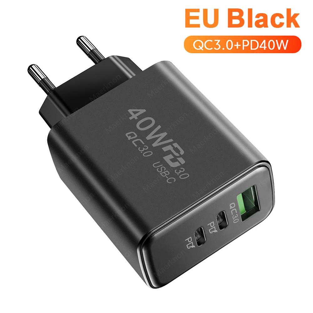 VSBNDGFSUYDG 60W USB Quick Charge 3-Port Type C Wall Charger