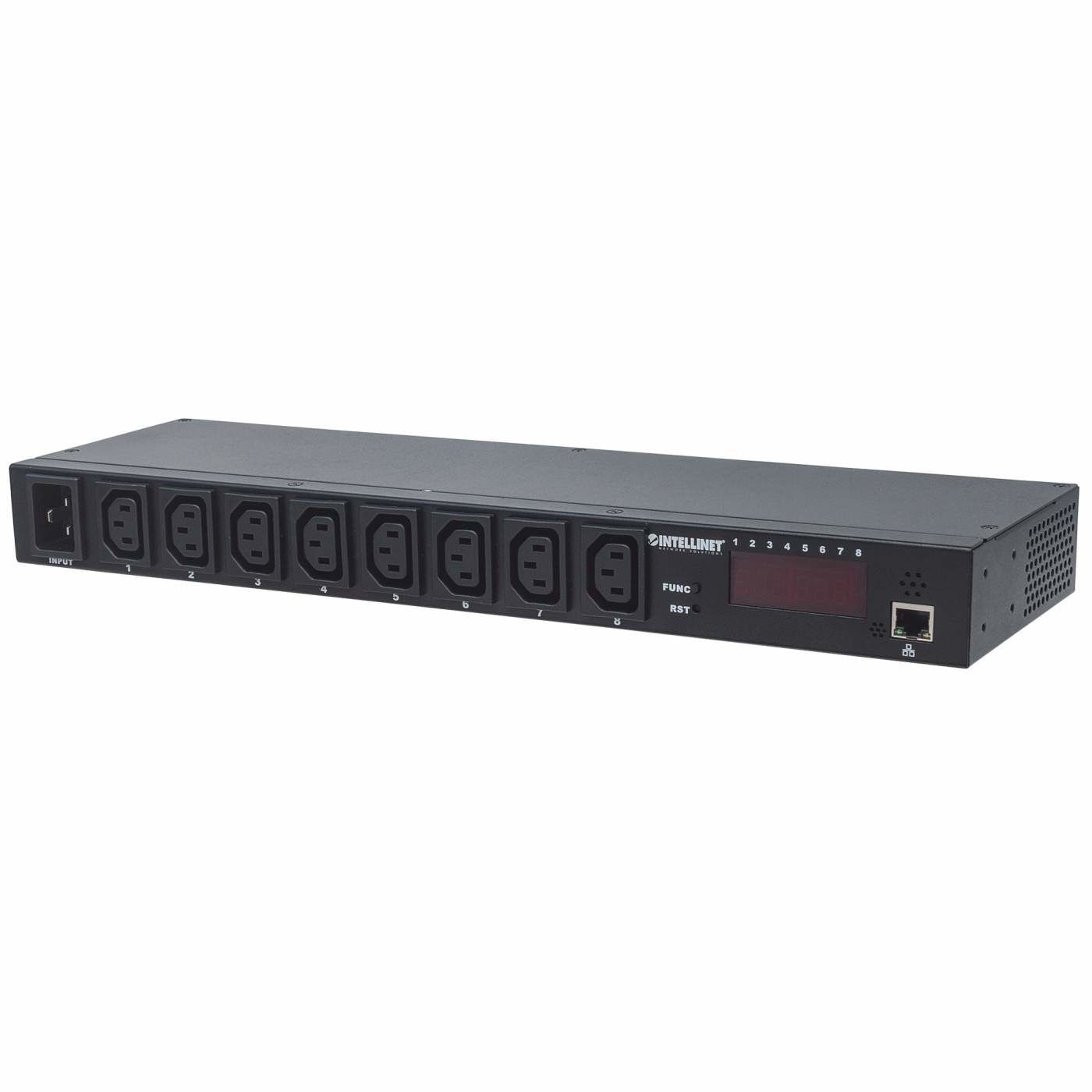 IC Intracom 19" Intelligent 8-Port PDU, Rackmount C13 Power Distribution Unit