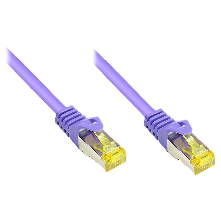 Alcasa 0.5m Cat7 RJ-45 Network Cable - Violet