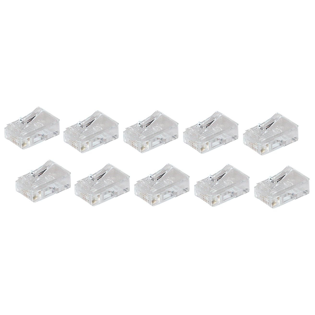 Shiverpeaks RJ-45 Male Connector - White (10 Pack)