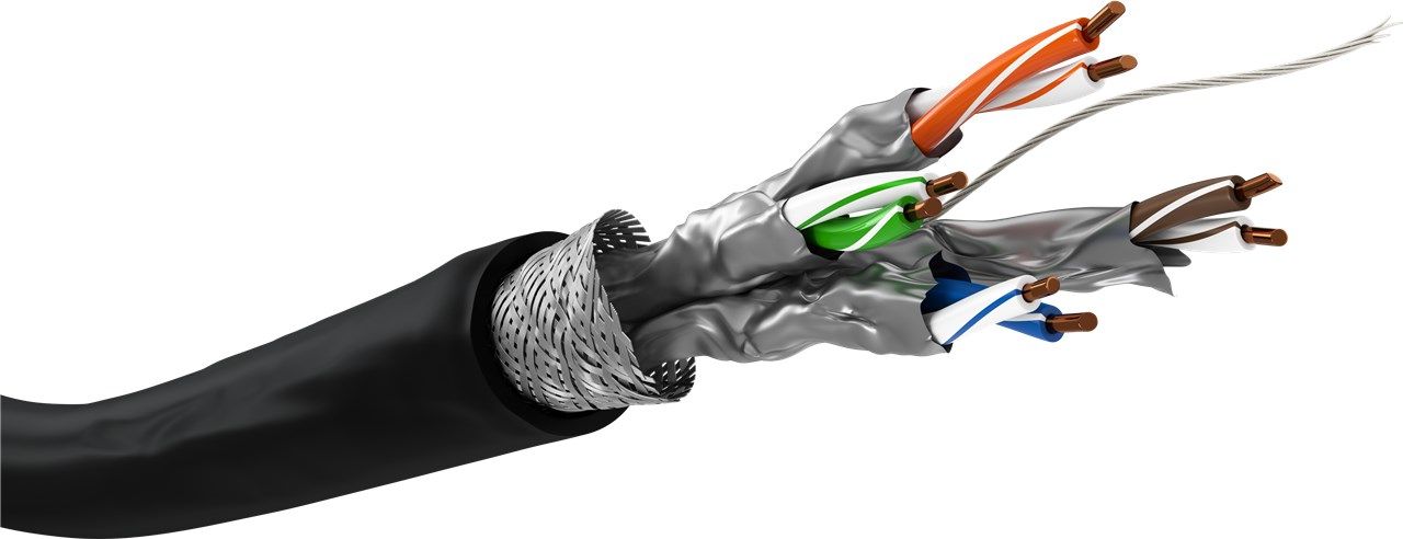 Goobay 52769 Network Cable - Black, 305m Cat7 S/FTP (S-STP)