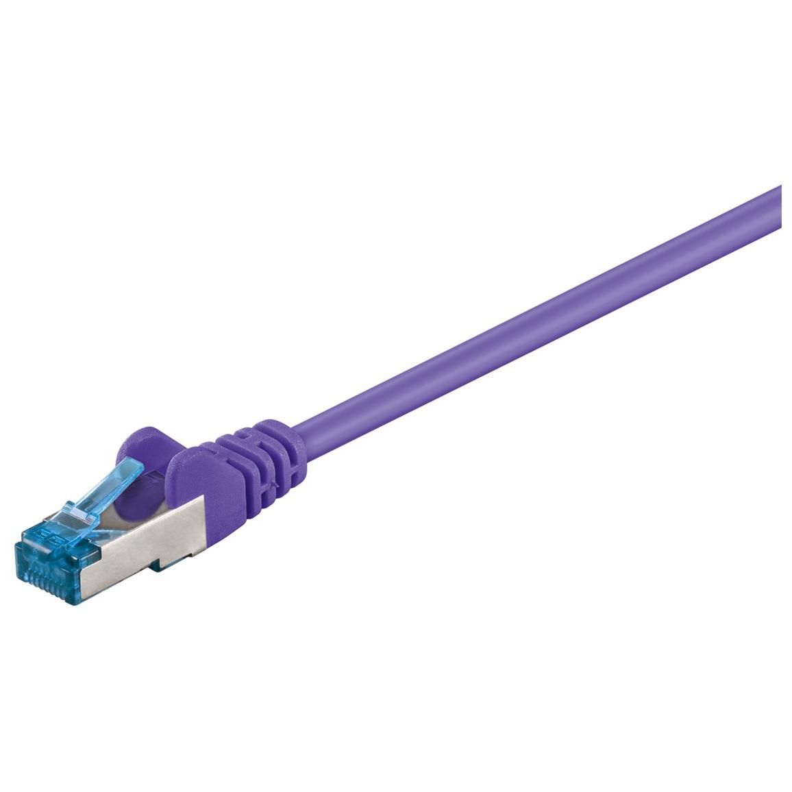 Goobay 94156 Cat6a Network Cable, 15m, Purple, S/FTP (S-STP)