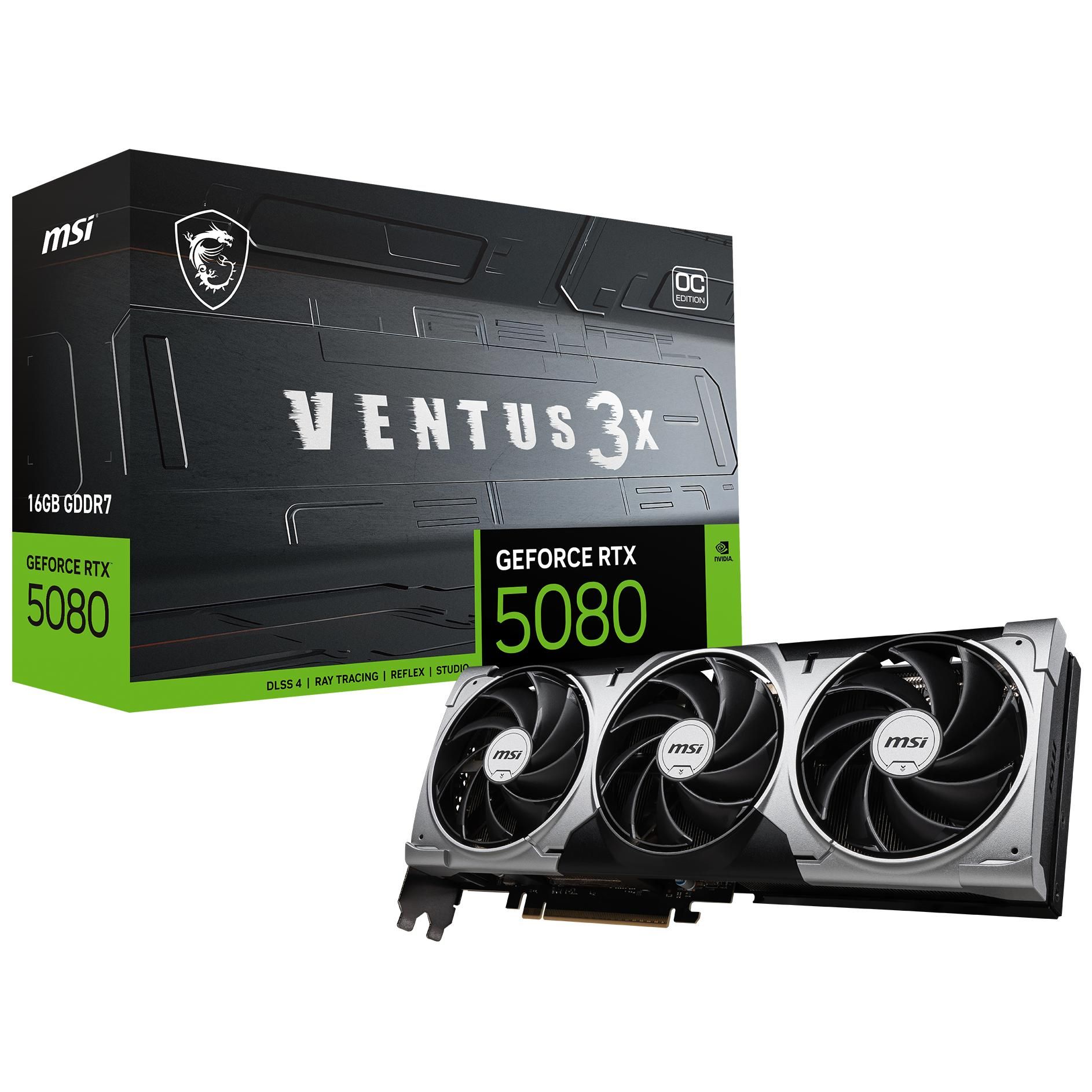 MSI VENTUS GeForce RTX 5080 16 Go 3X OC