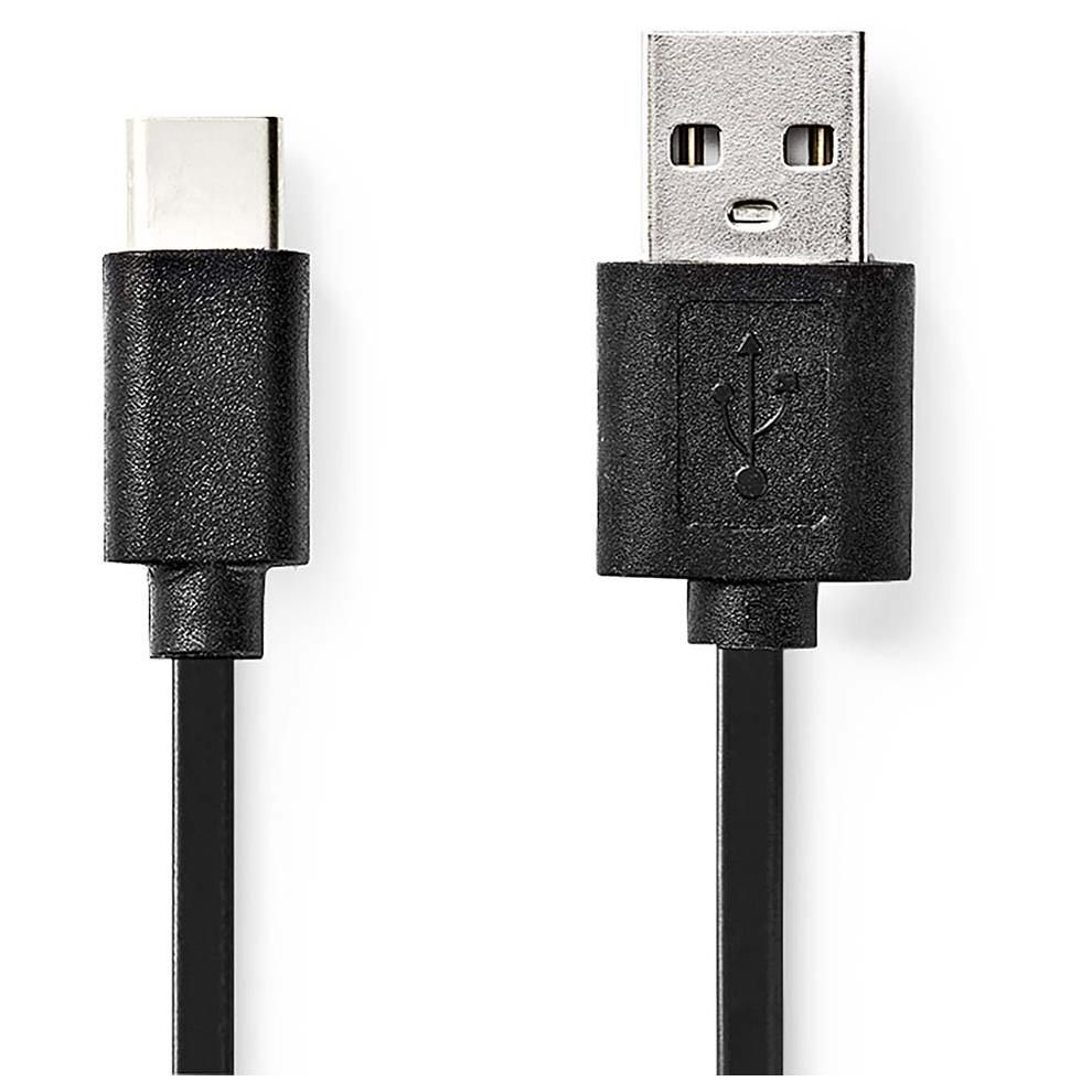 Câble Nedis USB 2.0 - 1 m, Type A vers C, Noir