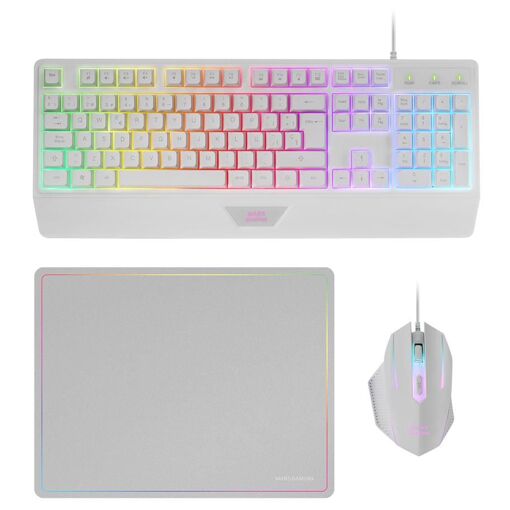 Mars Gaming MCP124W RGB Keyboard & Mouse Set (White)