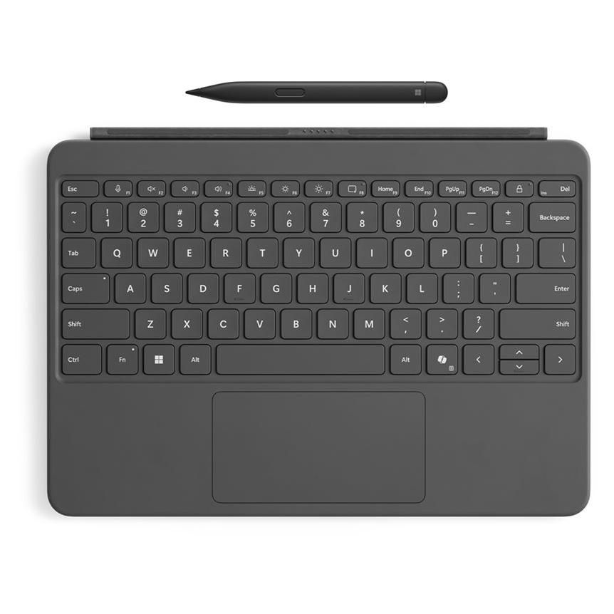Teclado Microsoft Signature para Surface Pro - 12 pulgadas - Teclado de tamaño completo con panel táctil, acelerómetro - Retroiluminado - Puerto magnético - Cuarzo - 73% de fibras de madera recicladas