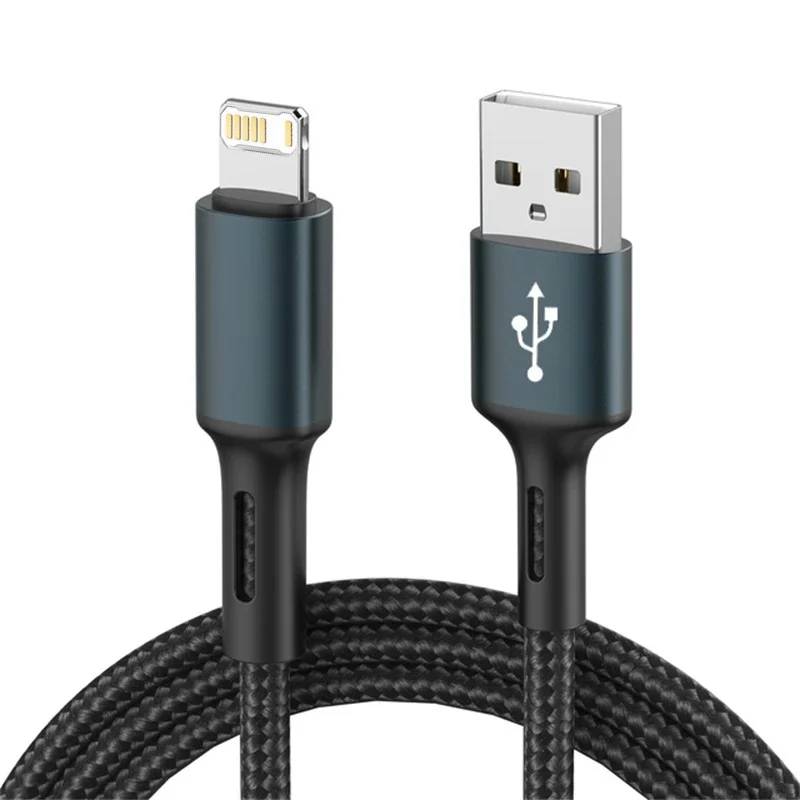 USB Quick Charge Cable for iPhone 12/13/14/11 Pro/X Max 6/7/8 Plus 5 SE Apple iPad - Original 3m Black 0.25m