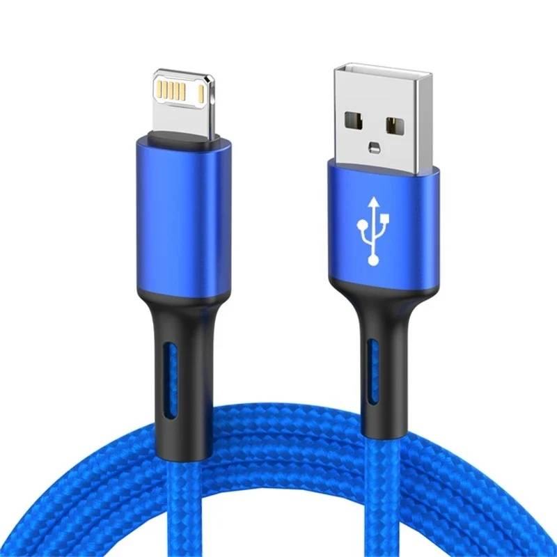 USB Quick Charge Cable for iPhone 12/13/14/11 Pro/X Max, iPad, and More - 3m Blue