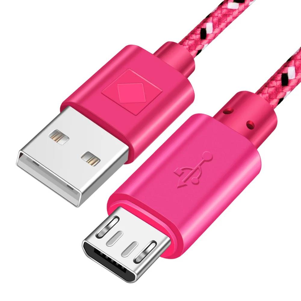 VSDJBJSDFH Tressé Micro USB Cable, 0.5m, Red