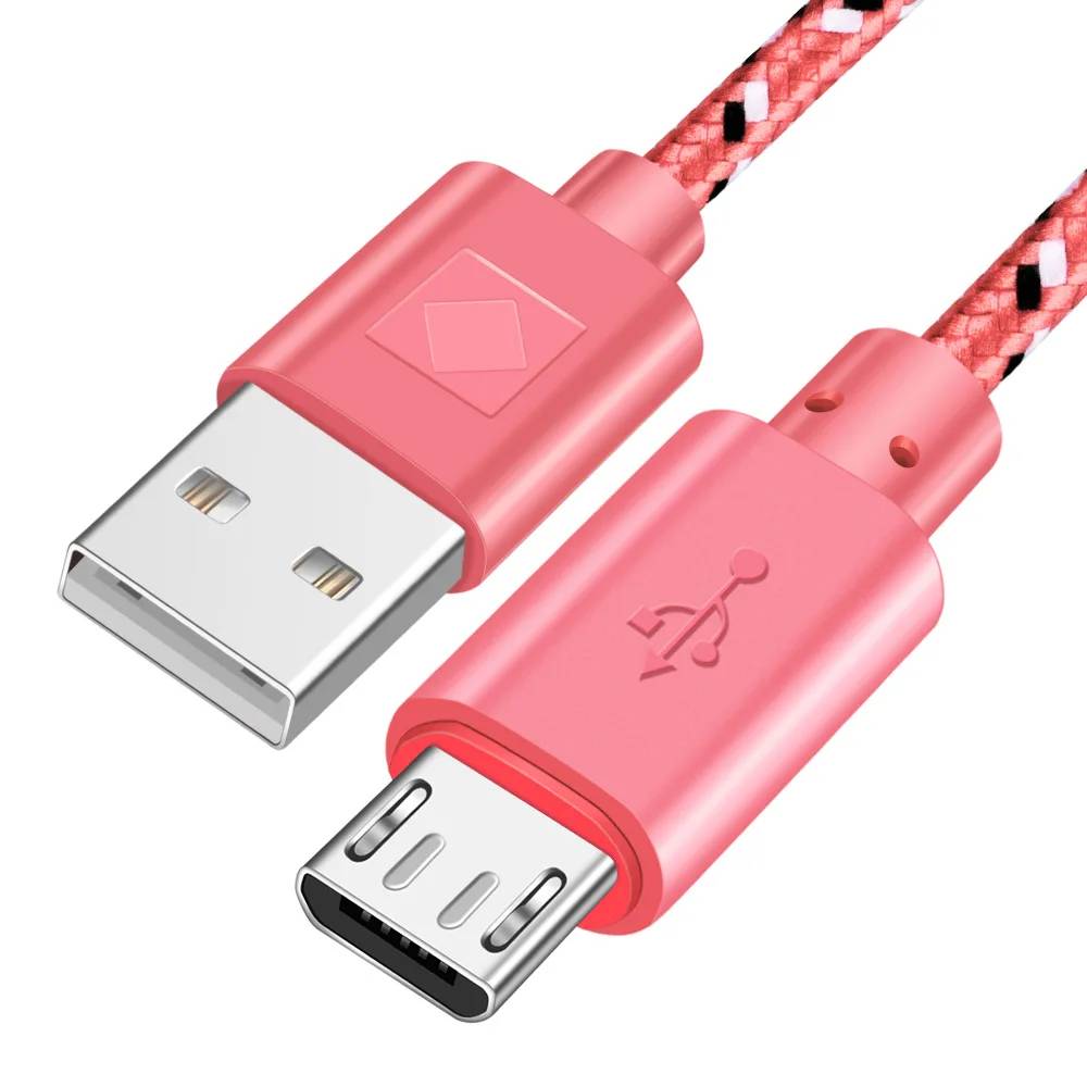 Olaf Micro USB Cable 1m, 2m or 3m - Quick Charge Tressé Nylon Cord for Samsung S7, Xiaomi, LG, Huawei Android Tablets