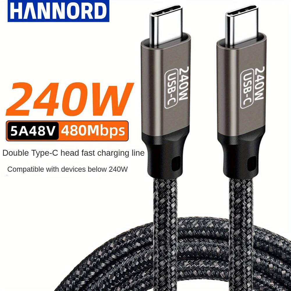VSDJBJSDFH Quick Charge USB-C to USB-C Cable, PD 240W, 5A