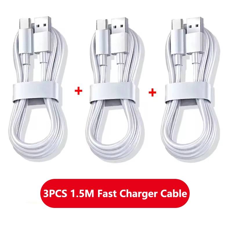 VSDJBJSDFH 3-Piece 100W Super Fast USB Type C Charger Cable (6A, 1.5m)