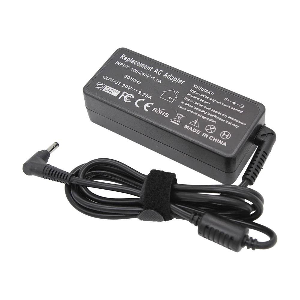 Lenovo Laptop Charger AC 20V, 3.25A, 65W, 4.0x1.7mm for IdeaPad 330s/320/B50-10 YOGA 710/510-14 ISK and Redmibook 14/13 adapters
