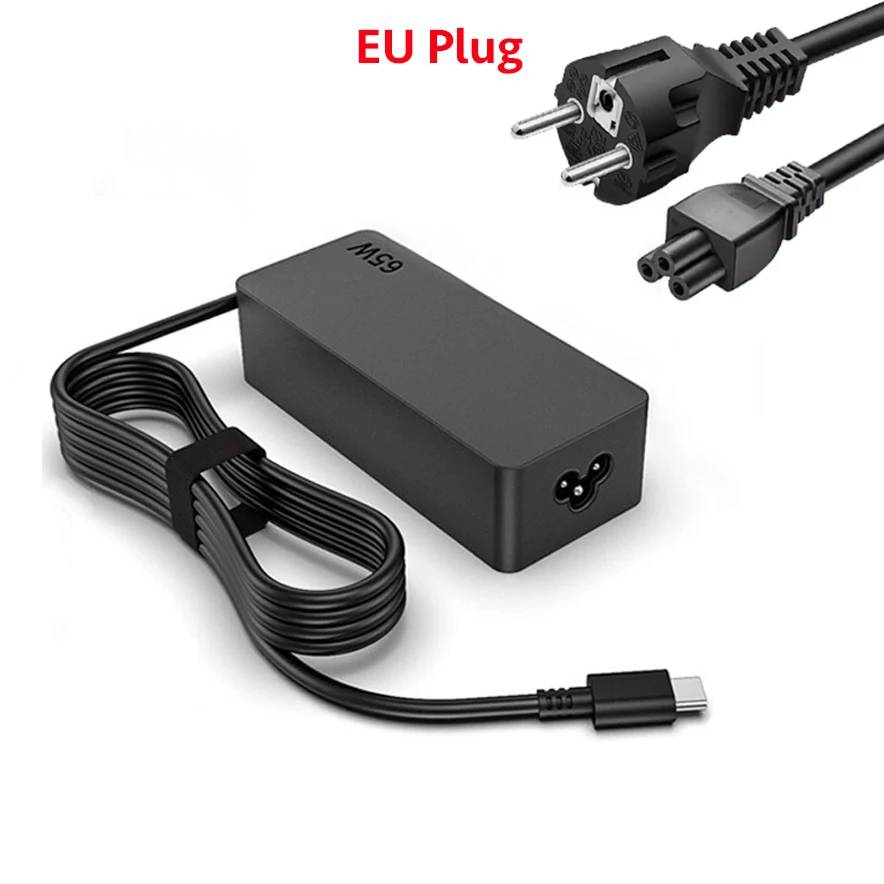 VSDFBSDFUY 65W USB Type-C Charger for Laptops, 20V 3.25A, Compatible with Lenovo, ThinkPad, HP, Yoga, Dell, ASUS