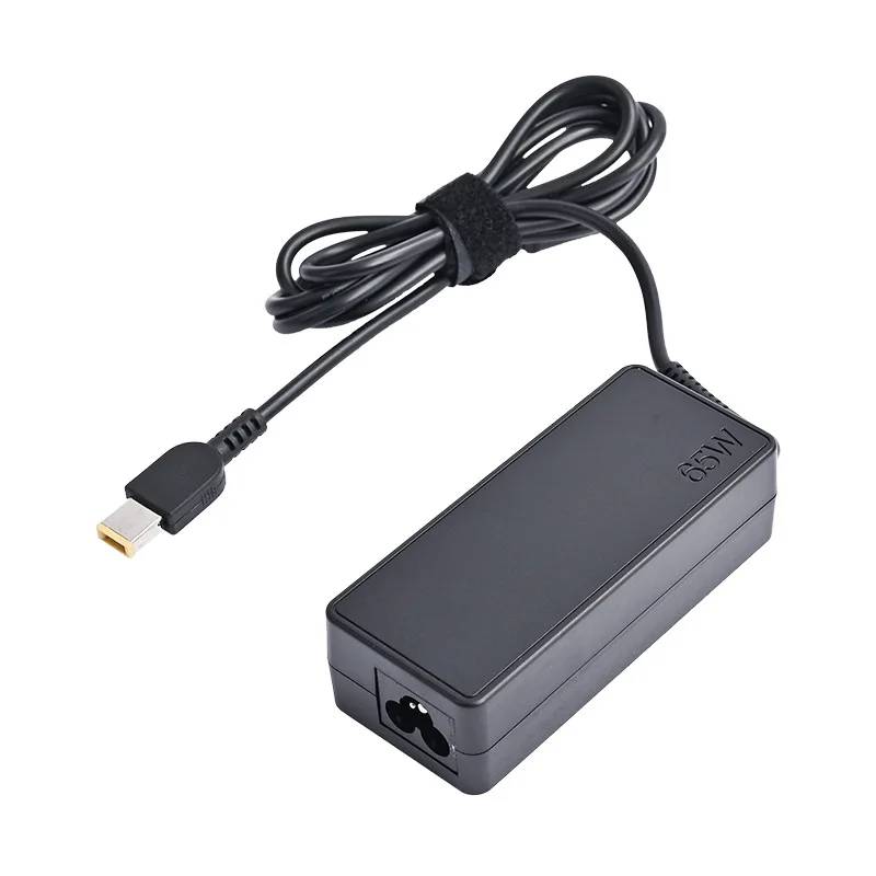 VSDFBSDFUY Square USB Charger for Laptops, Power Adapter for Lenovo ThinkPad Yoga 13, X250, X260, G500, Carbon, E431, E531, T440s, 20V, 3.25A, 65W Charger Only