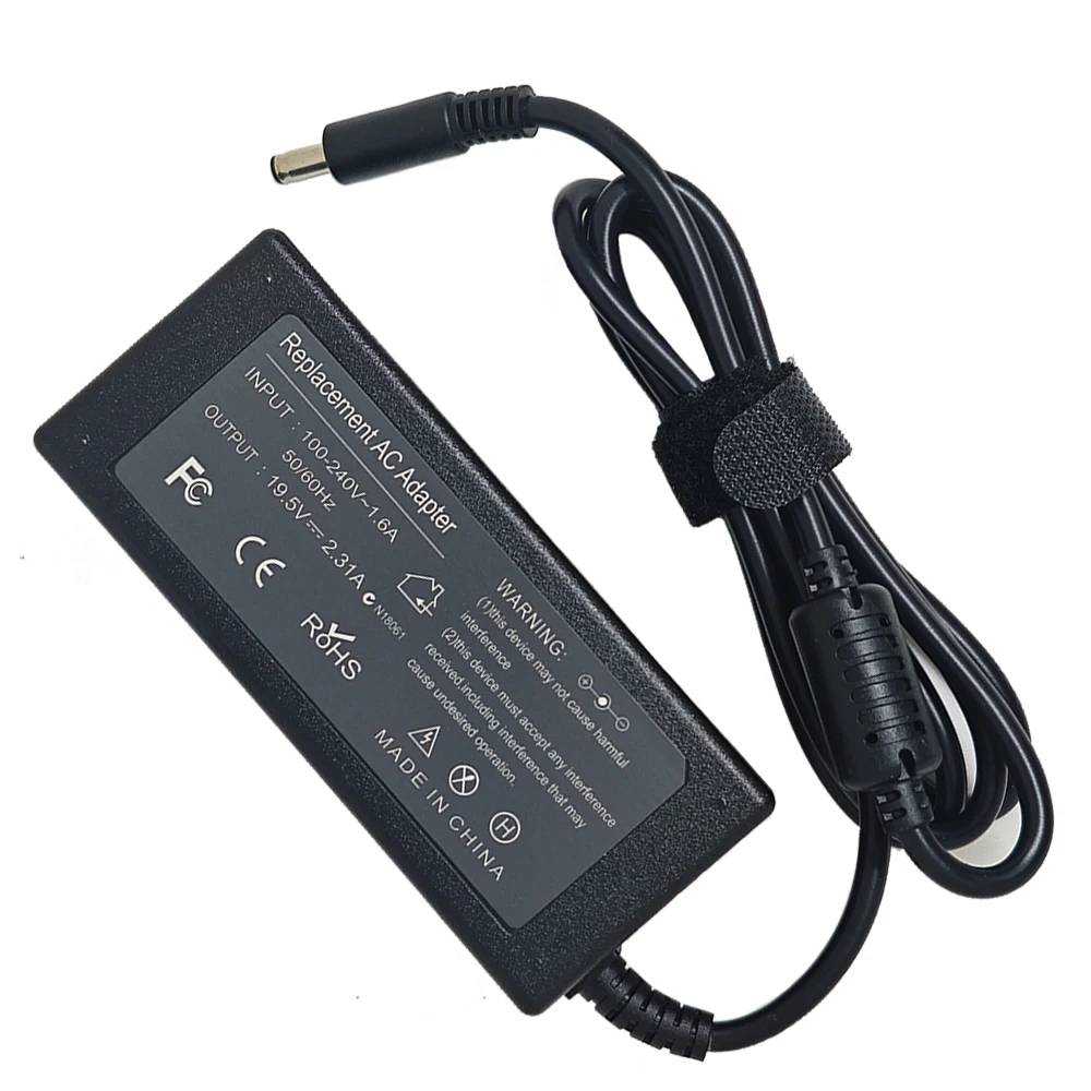 Portable Laptop Charger 45W, 19.5V 2.31A, Compatible with Dell Inspiron XPS13 and More