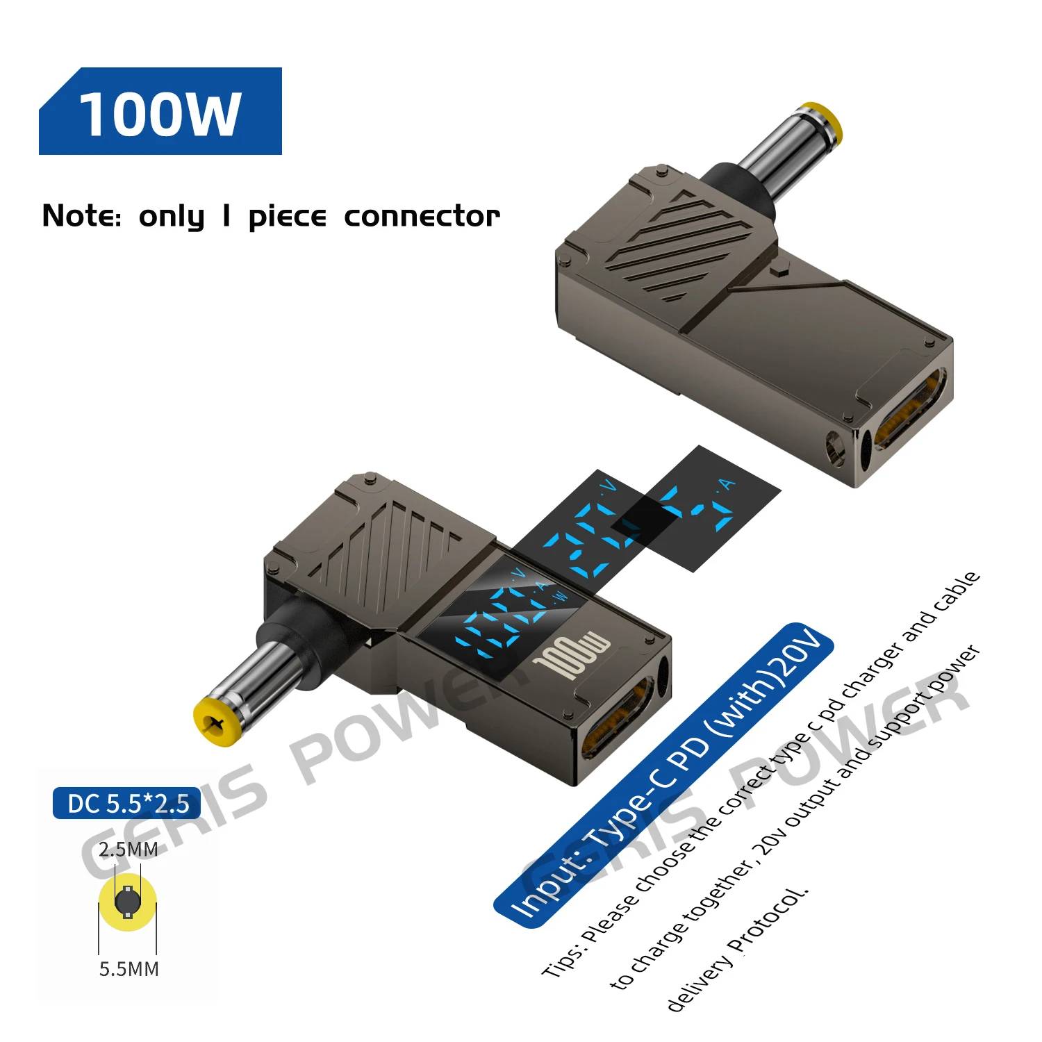 VSDFBSDFUY Laptop Power Supply Adapter 100W PD
