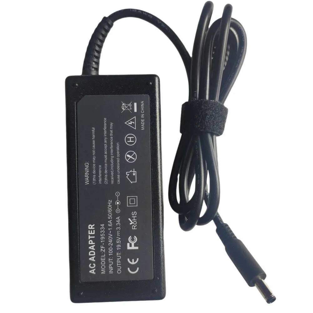 VSDFBSDFUY Laptop Adapter 19.5V, 3.34A, 65W, 4.5x3.0mm, for Dell Vostro 15/356X, XPS 13 9333/9344