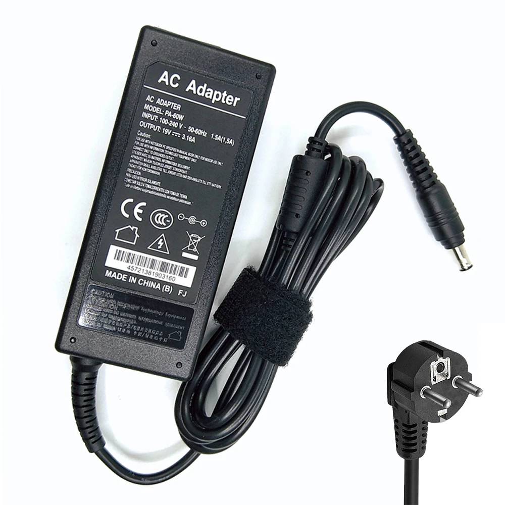 TINGXING 60W AC Adapter, 19V 3.16A, EU Plug for Samsung Laptops (R429, RV411, R428, etc.)
