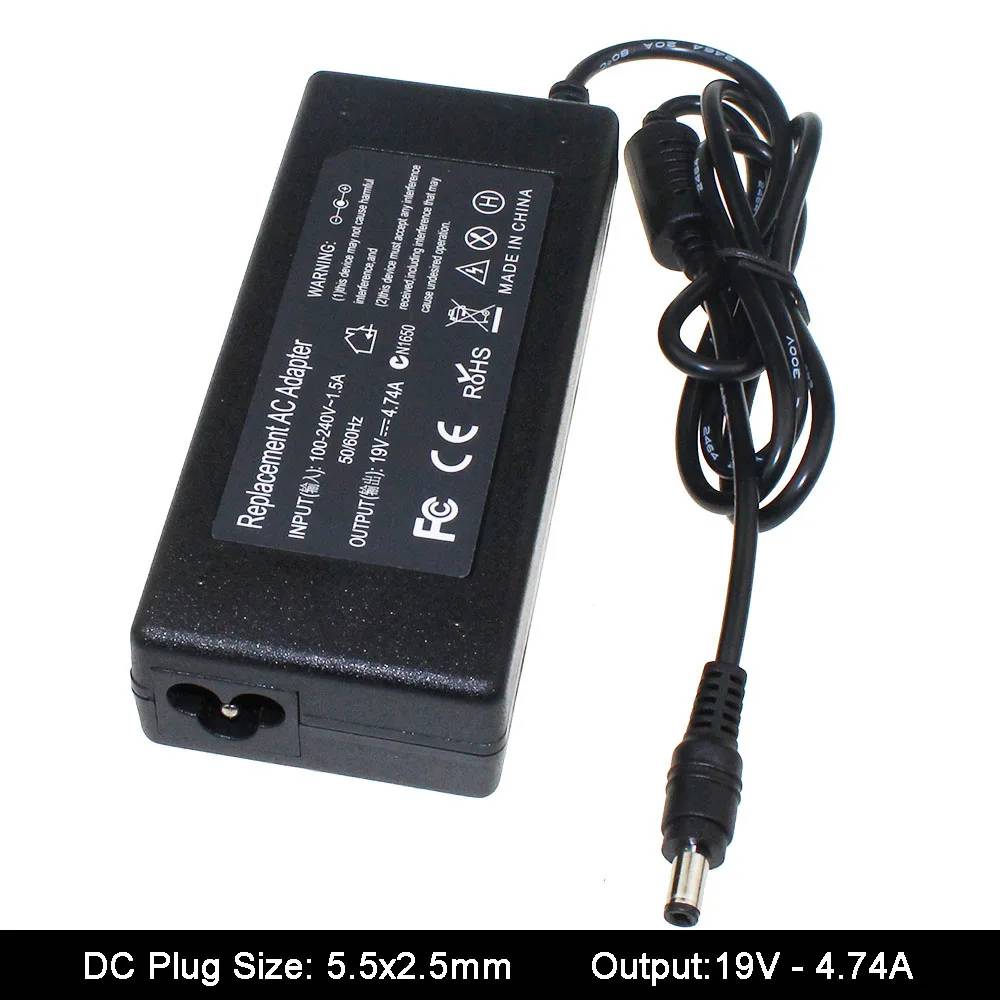 Replaceable Power Adapter, Charger Cord for Toshiba, ASUS, Lenovo, HP, Delta Laptops - 19V, 4.74A, 5.5mm x 2.5mm